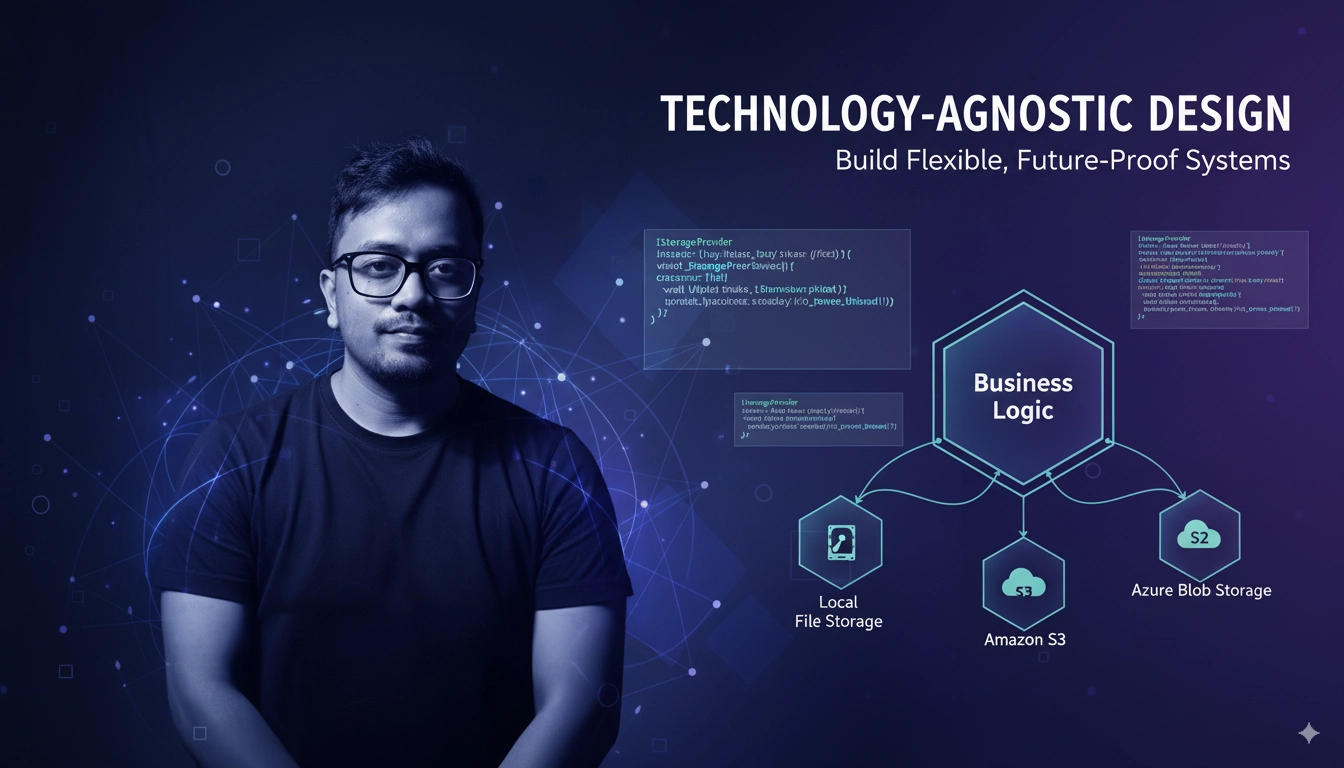 Technology agnostic design decoupling business logic and its underlying technologies